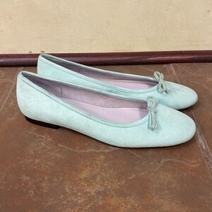 Talbots BLAIR CAP TOE BALLET FLATS - Seafoam Green